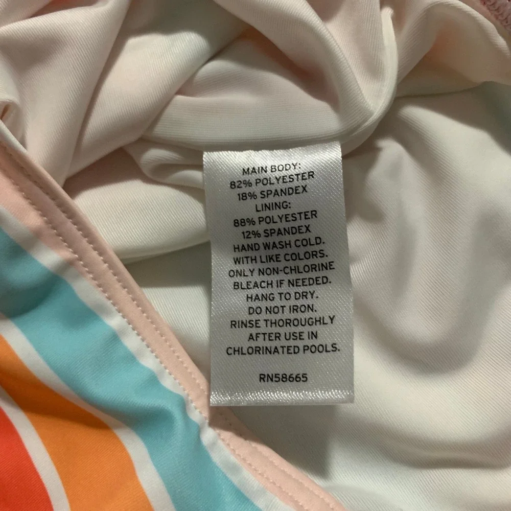 NWT Tucker + Tate Flutter Sleeve Stripe One-Piece Swimsuit